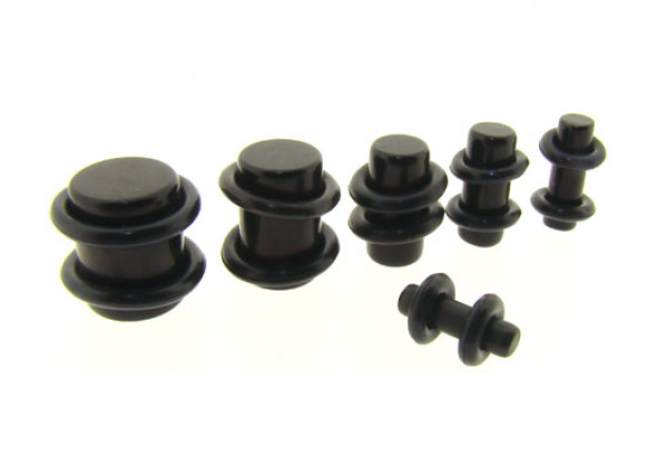 Piercing plug acrylique noir