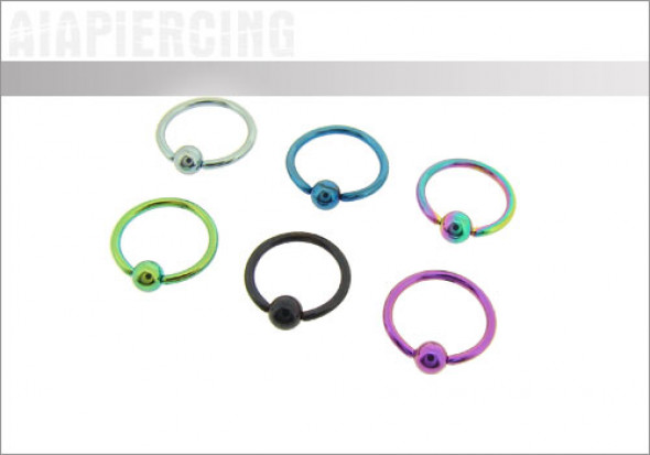 Piercing anneau BCR anodisé 1mm x 8mm