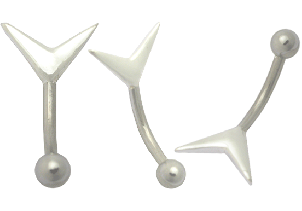 Piercing arcade motif argent