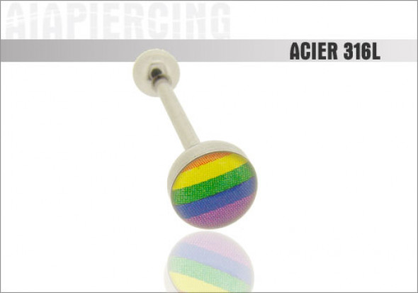 Piercing langue logo Pride