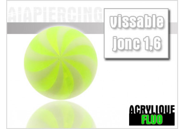 Accessoire piercing bille spirale vert