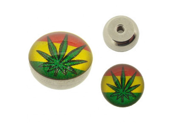 Piercing accessoire Feuille rasta