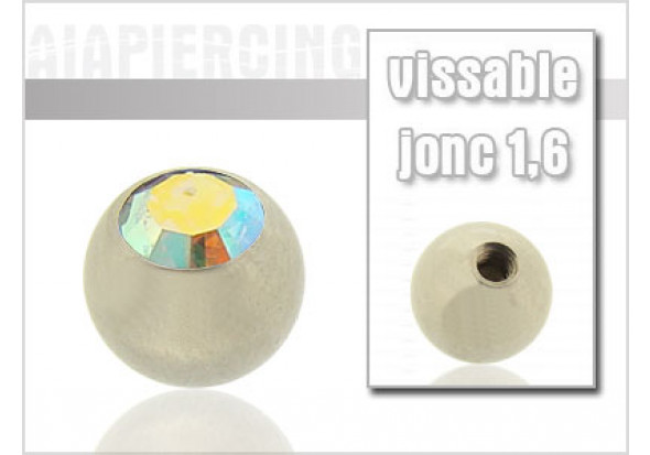 Bille cristal blanc irisé 1.6mm