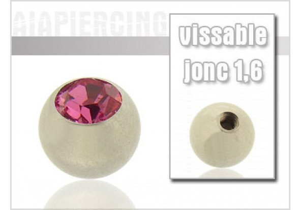 Bille cristal rose 1.6mm