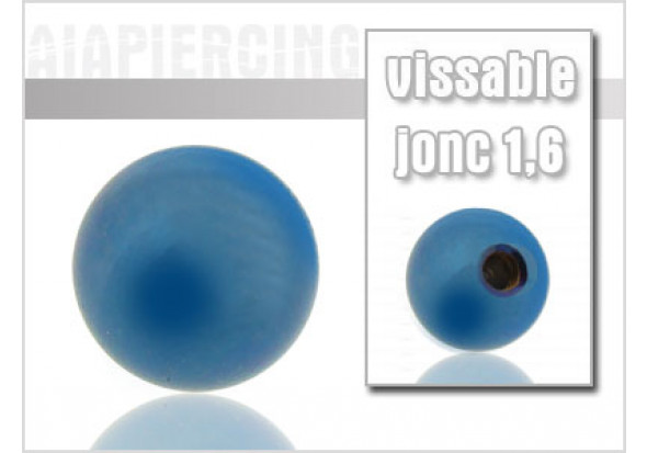 Piercing accessoire 1,6mm Bille bleue