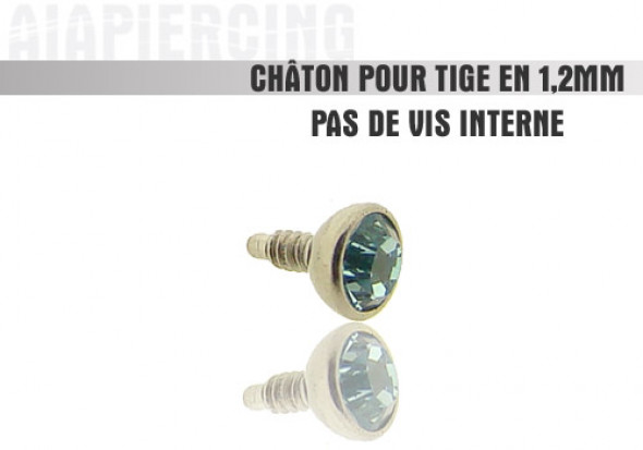 Châton cristal bleu clair