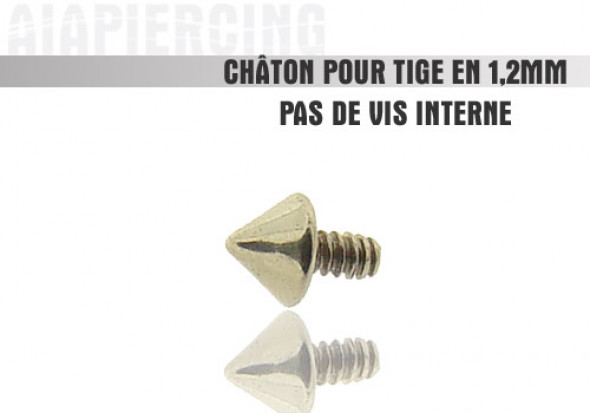 Piercing accessoire Châton pointe acier