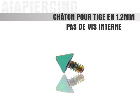 Piercing accessoire Châton pointe verte