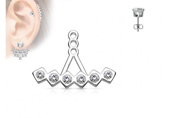 Piercing oreille Ear Cuff triangles