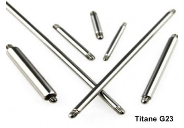 Piercing accessoire barbell titane 1,2mm