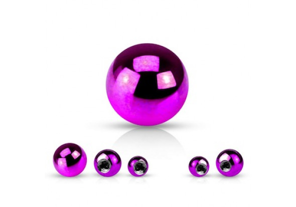 Accessoire piercing bille anodisée violette