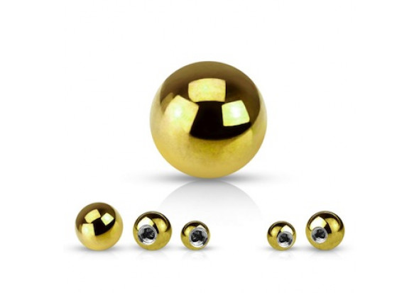 Accessoire piercing bille anodisée or jaune 1,6mm