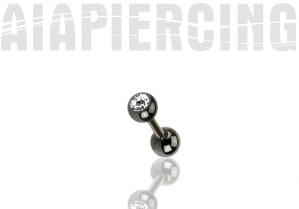 Piercing Microbarbell noir pour oreilles