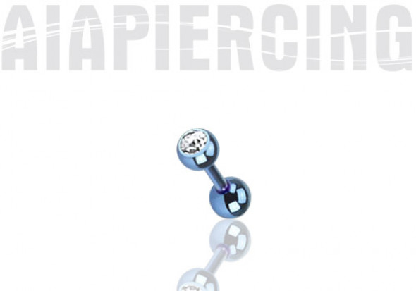 Piercing Microbarbell bleu pour oreilles