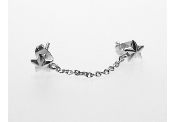 Boucle d'oreille etoiles chainette