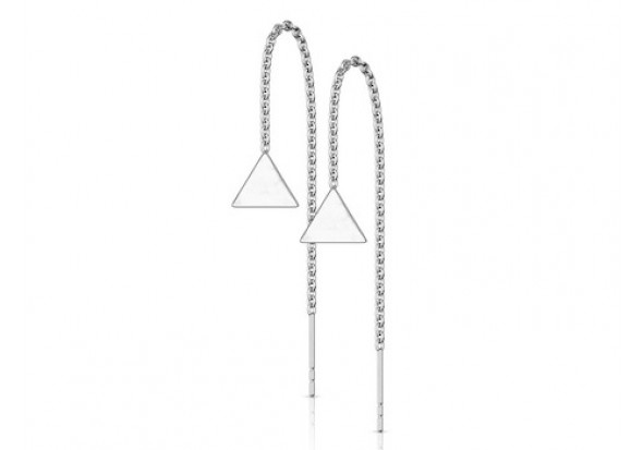 Boucle d'oreille chainette triangle