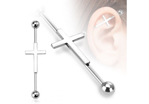 Piercing industriel motif croix