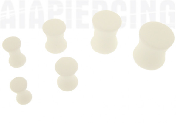 Piercing Plug epaulé acrylique blanc