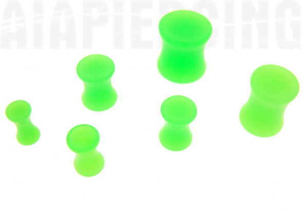 Piercing plug acrylique vert cannabis 