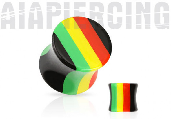 Piercing Plug  epaulé rasta 