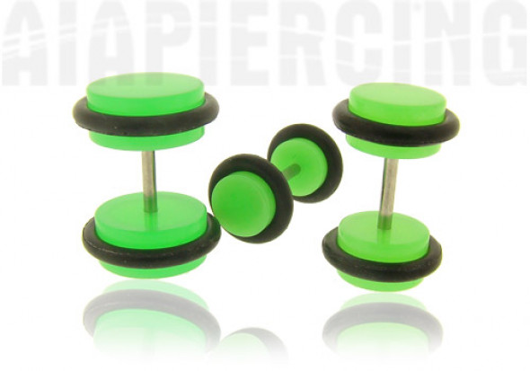 Faux plug acrylique vert