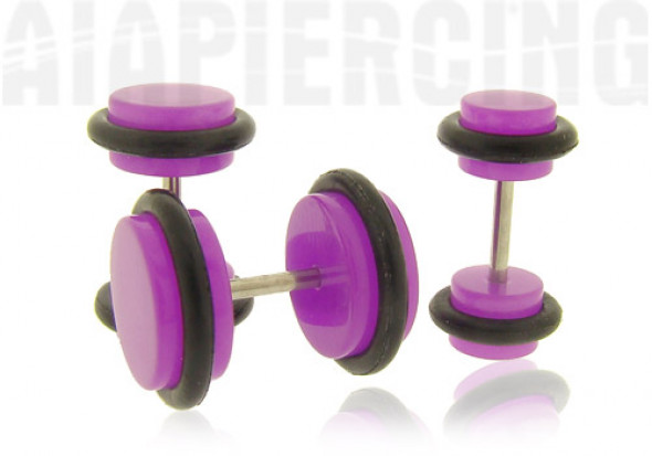 Faux plug acrylique violet