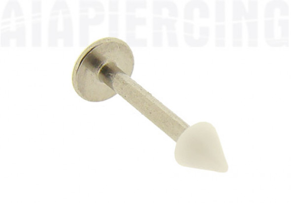 Piercing labret Spike blanc