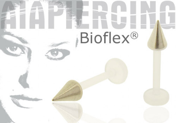 Piercing labret Bioflex® et spike acier chirurgical