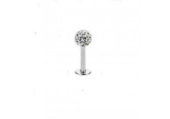 Labret Swarovski blanc