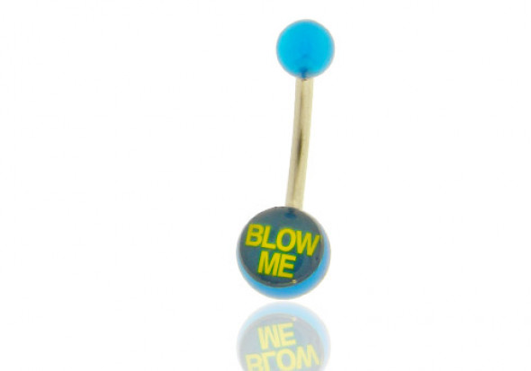 DESTOCKAGE nombril acrylique logo "Blow me"