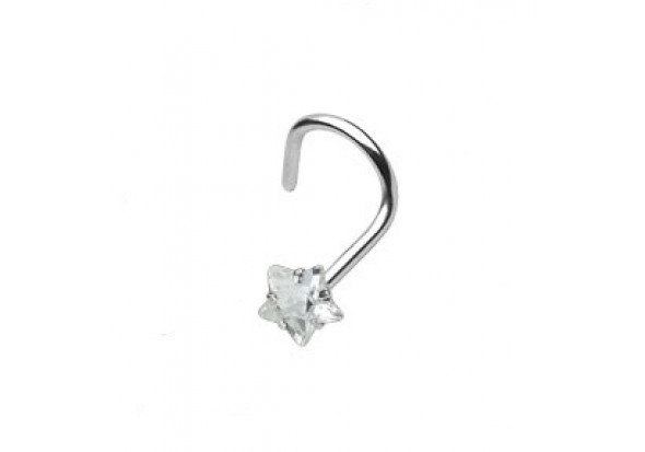 Piercing Etoile de nez blanc