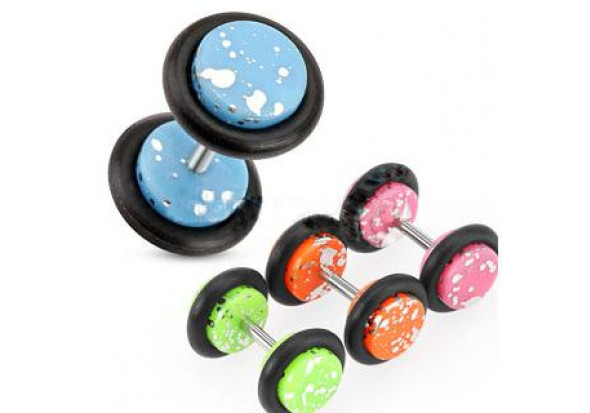 Faux plug rond fluo