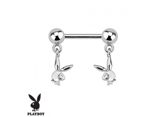Piercing téton lapins Playboy® pendentif oeil blanc