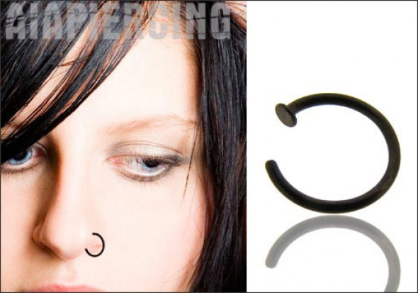 Piercing Anneau de nez blackline