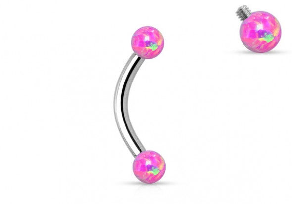 Piercing arcade perles opalites roses