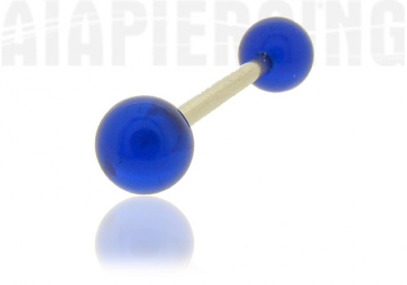 Piercing langue bleu