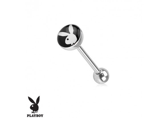 Piercing langue Playboy® lapin noir