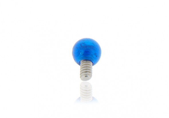 Accessoire microdermal bille acrylique bleu foncé
