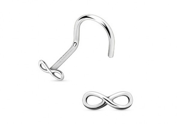 Piercing de Nez Infinity Or Blanc