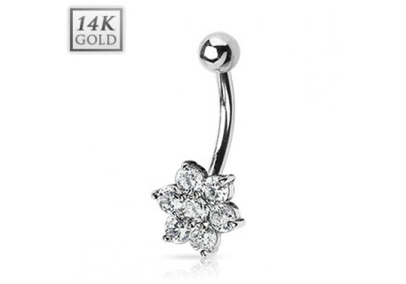 Piercing nombril fleur