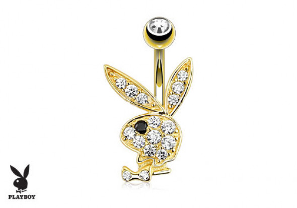 Piercing Nombril lapin Play Boy ® Or jaune