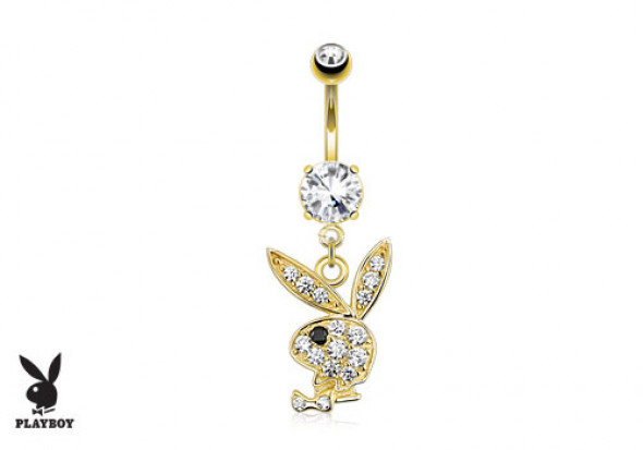 Piercing Nombril lapin Play Boy ® Or jaune