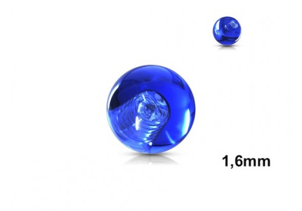 Accessoire piercing bille acrylique bleu 1,6mm