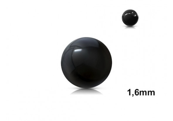Accessoire piercing bille acrylique noir 1,6mm