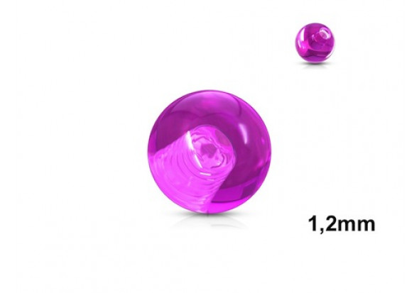 Accessoire piercing bille acrylique violet 1,2mm