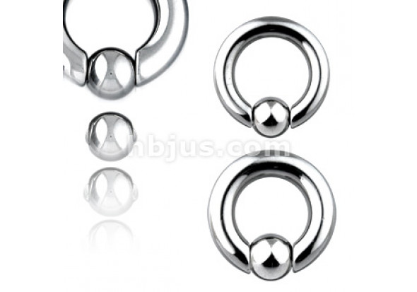 Piercing anneau BCR gros jonc boule clipsée