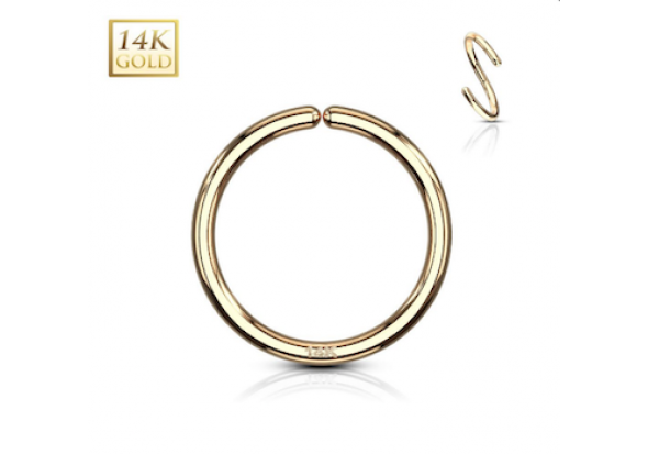 Piercing anneau or jaune 14k 