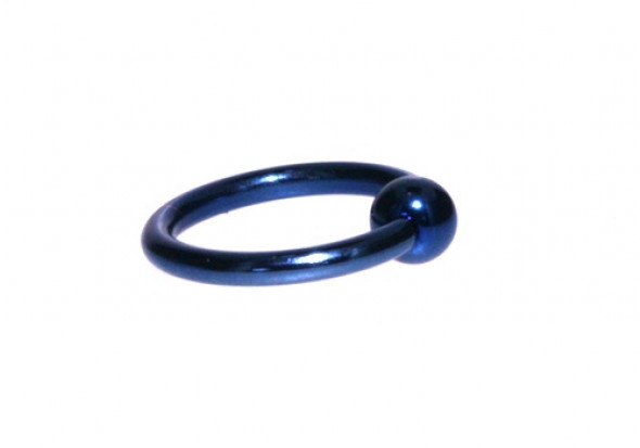 Piercing anneau BCR bleu