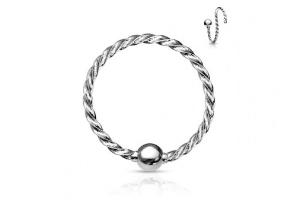 Piercing nez anneau cordage acier 1mm
