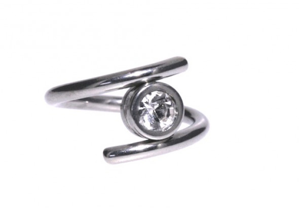 Piercing anneau spirale Blanche